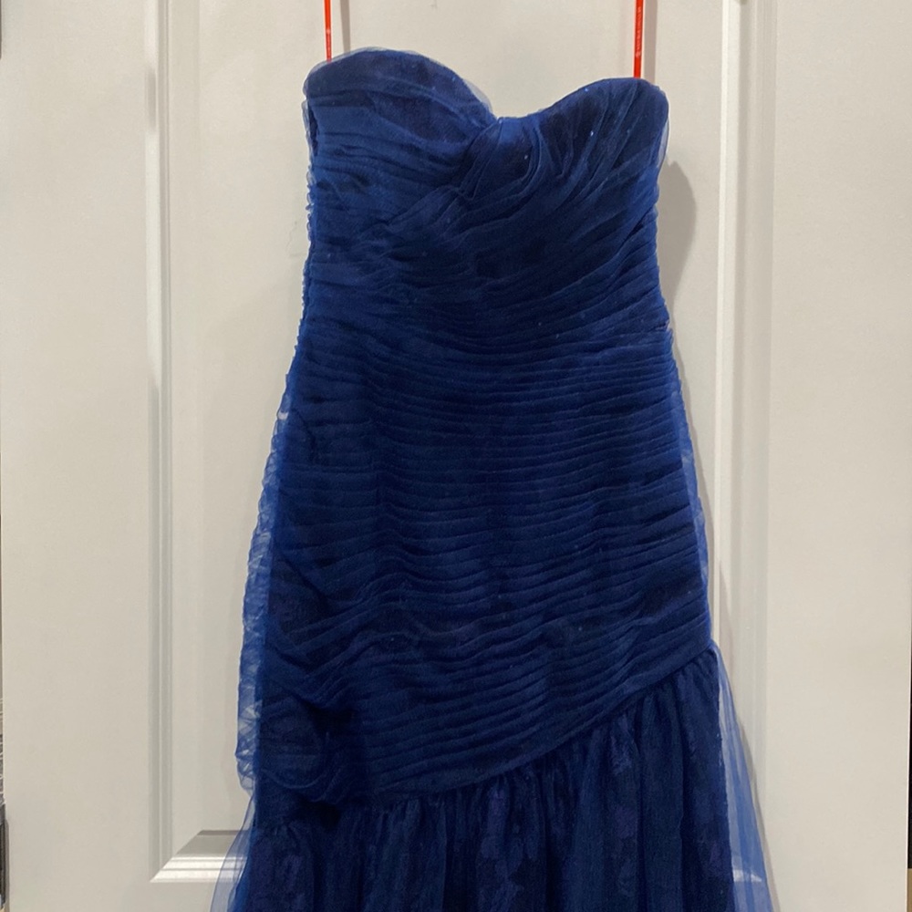 Monique Lhuillier blue dress size 6